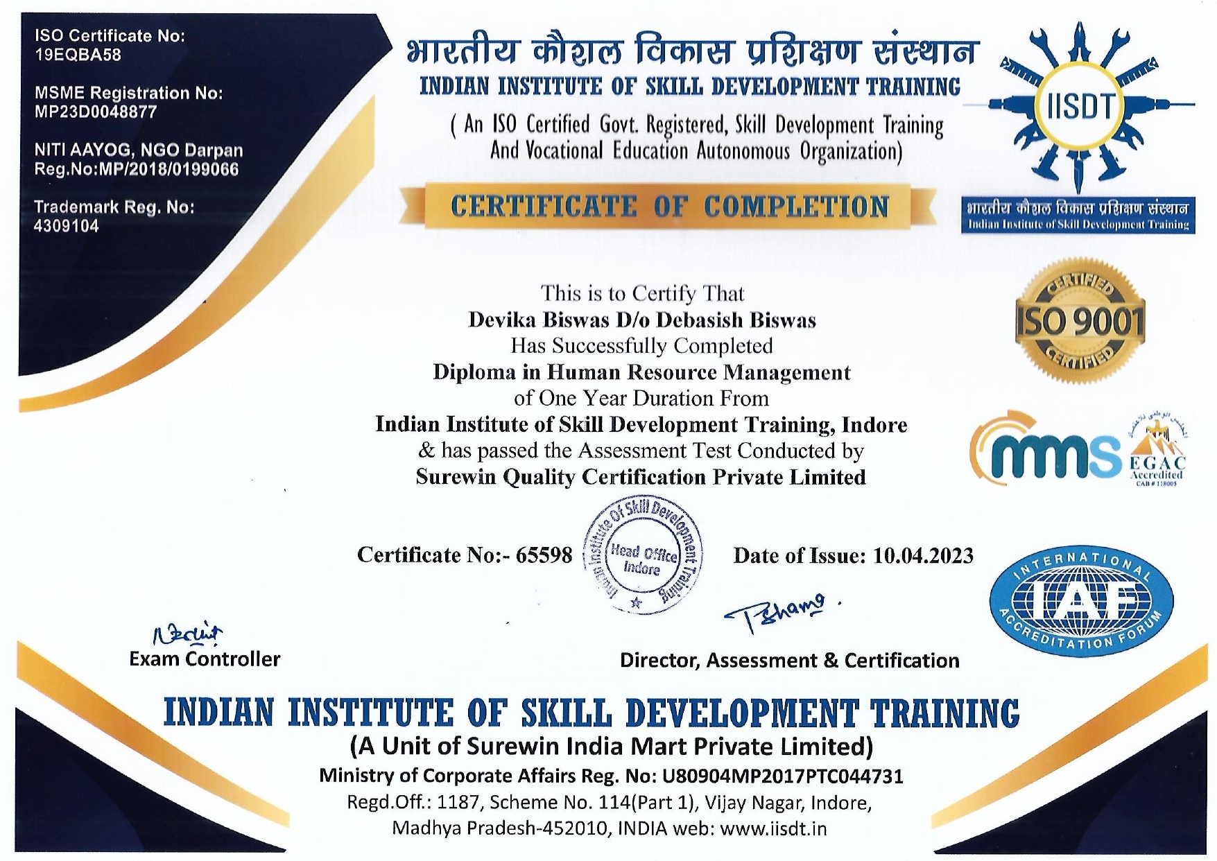 Certificate 6