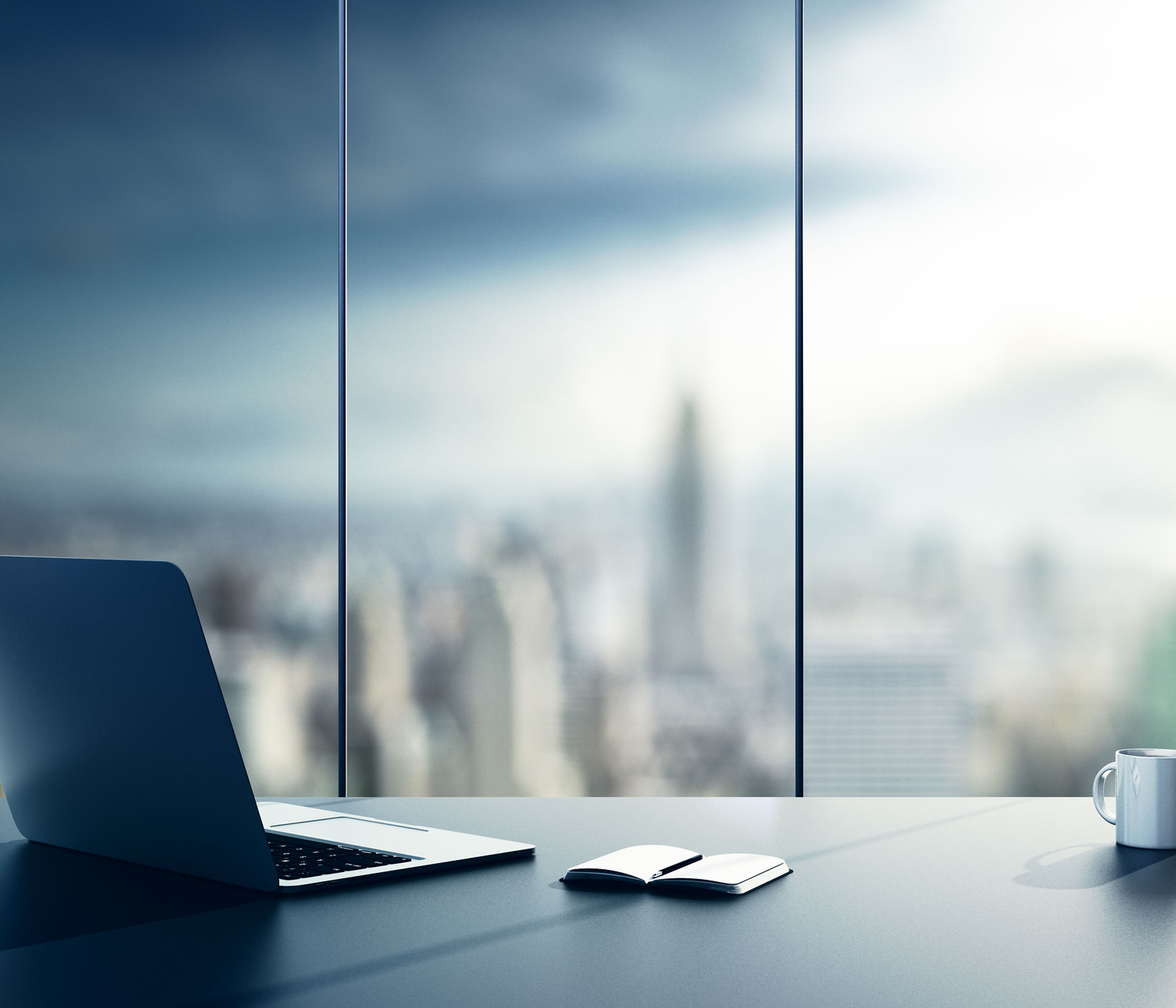 Office with city view